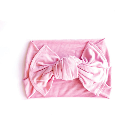 Lillian Pink Bamboo Headwrap Bow