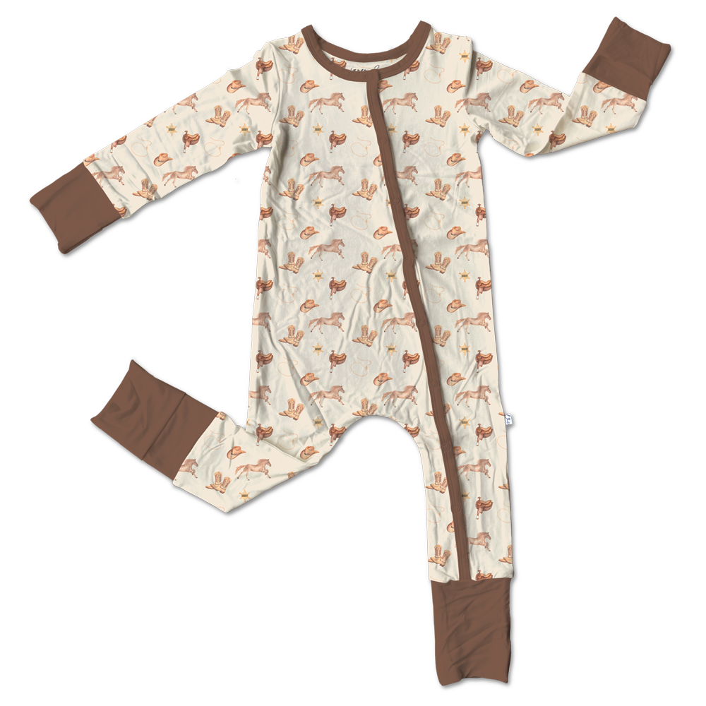 Paislee Bamboo Convertible Footie