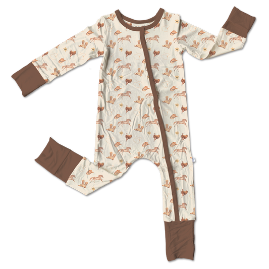 Paislee Bamboo Convertible Footie