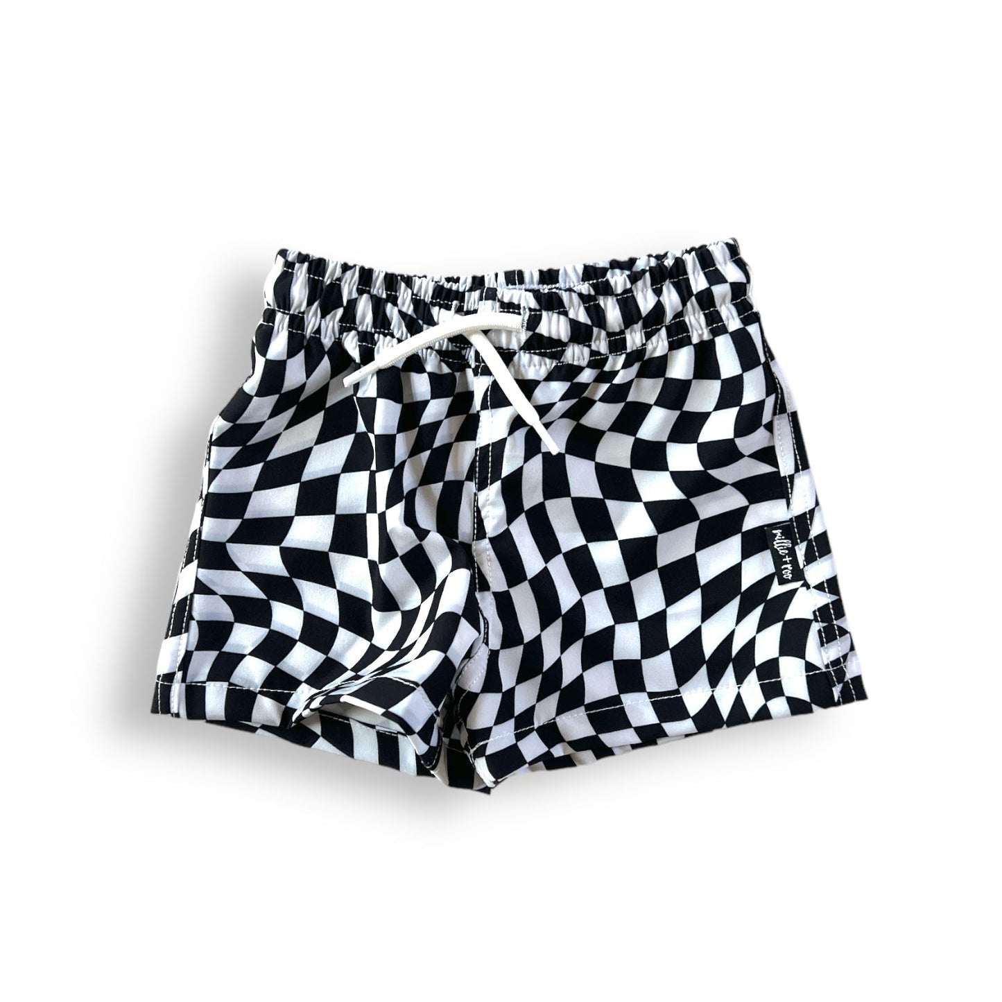 BOARD SHORTS- B+W Dizzy Check