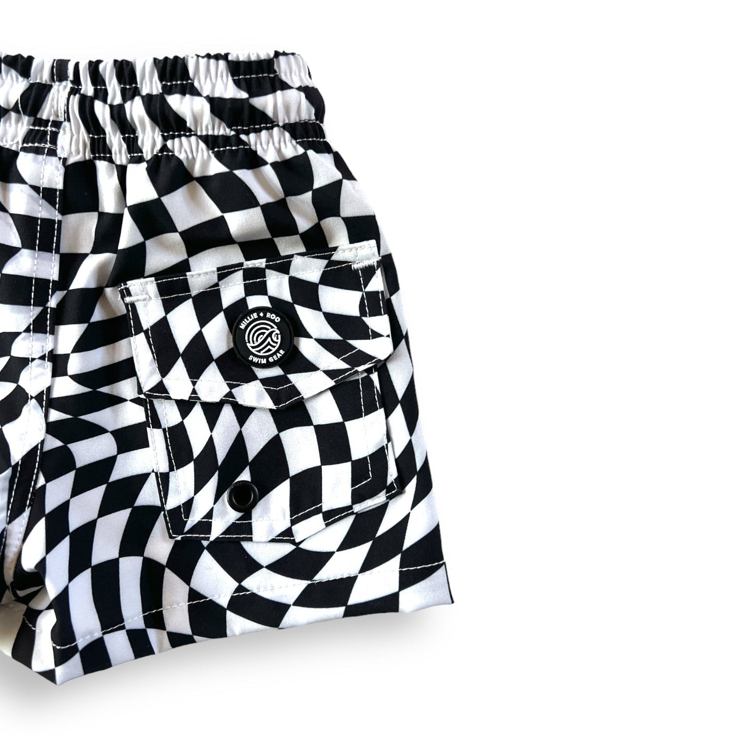 BOARD SHORTS- B+W Dizzy Check