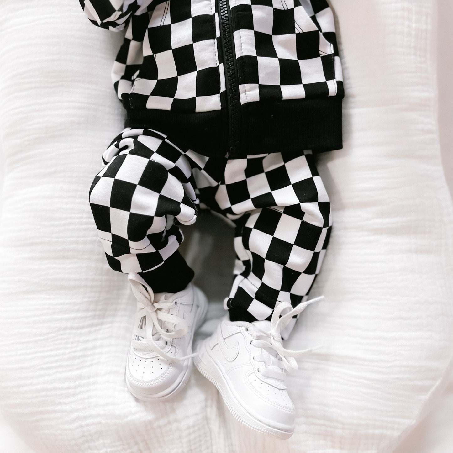 JOGGERS- B+W Check Bamboo French Terry