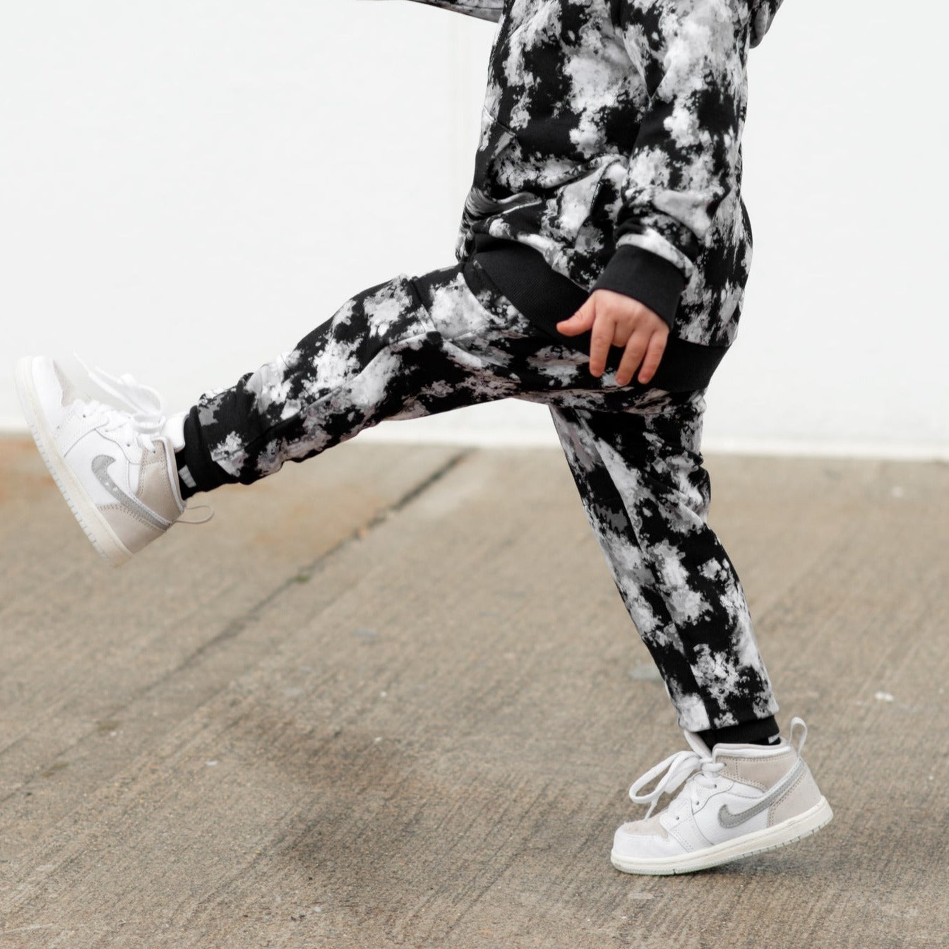 JOGGERS- Black Tie Dye Bamboo French Terry
