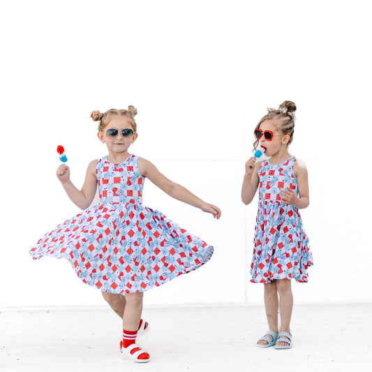 TANK TWIRL DRESS- Bomb Pops