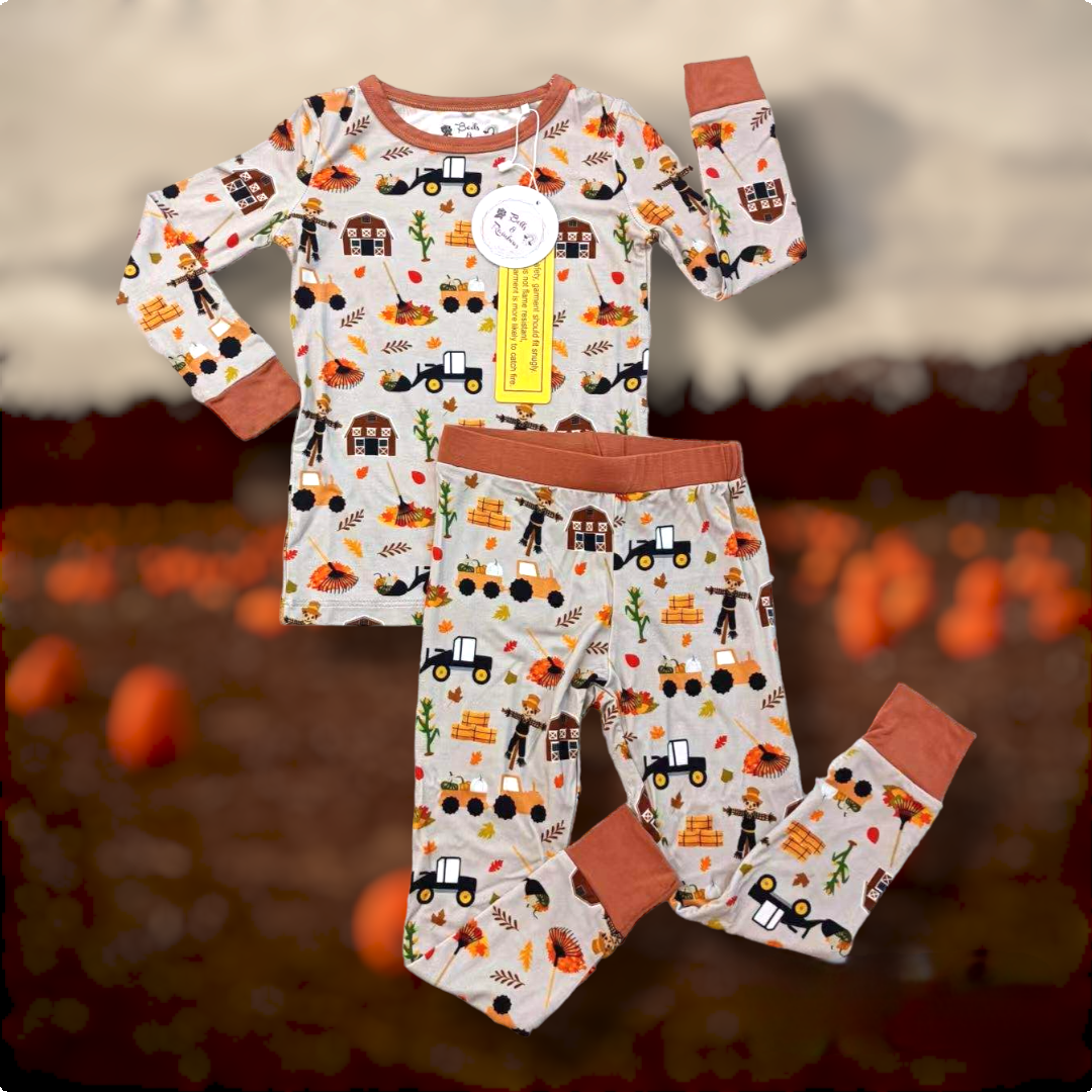 Fall Vibes & Everything Nice 2pc Pajama Set