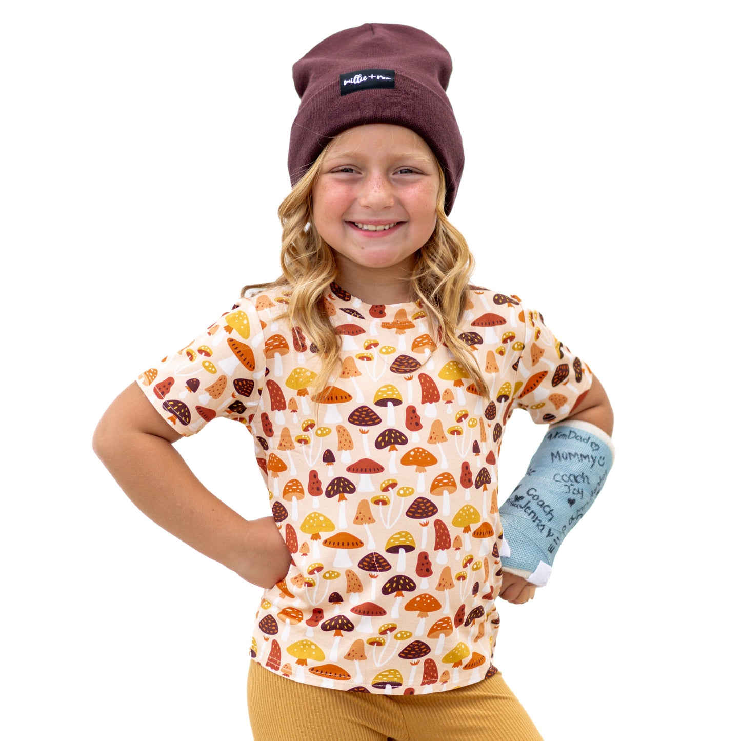 BAMBOO BASIC TEE- Mushrooms