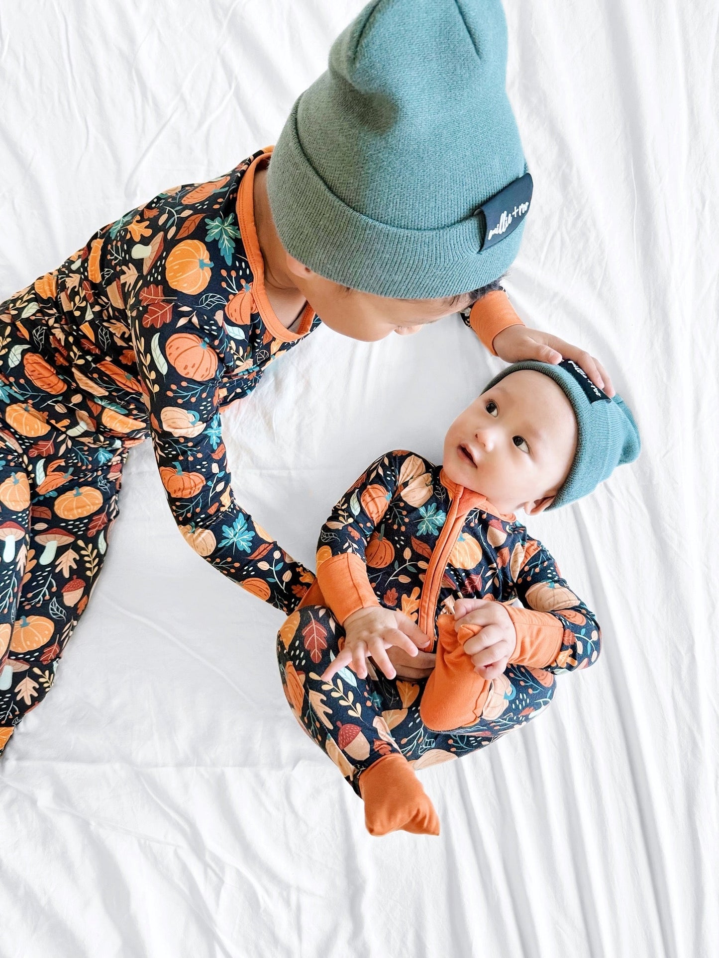ZIP ROMPER - Pumpkin Leaves