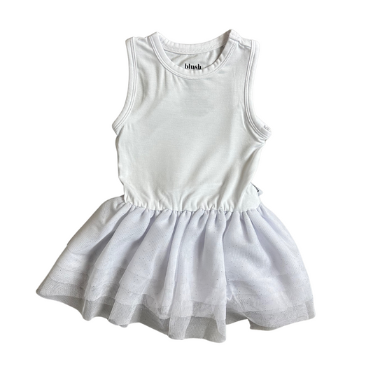 Solid White - Tutu Bodysuit Dress