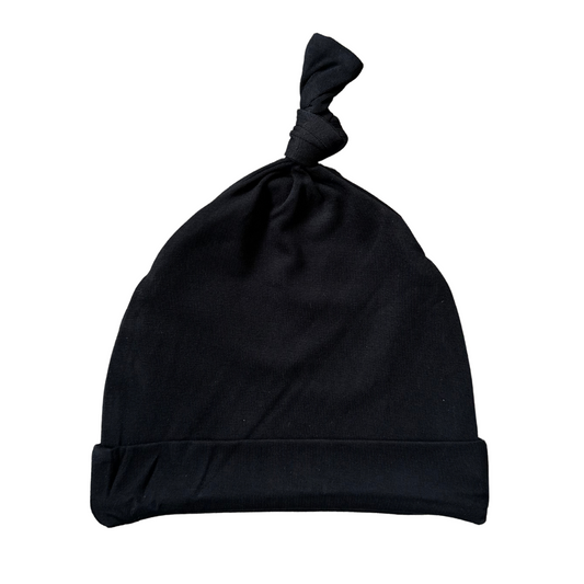 Black | Top-knot hat