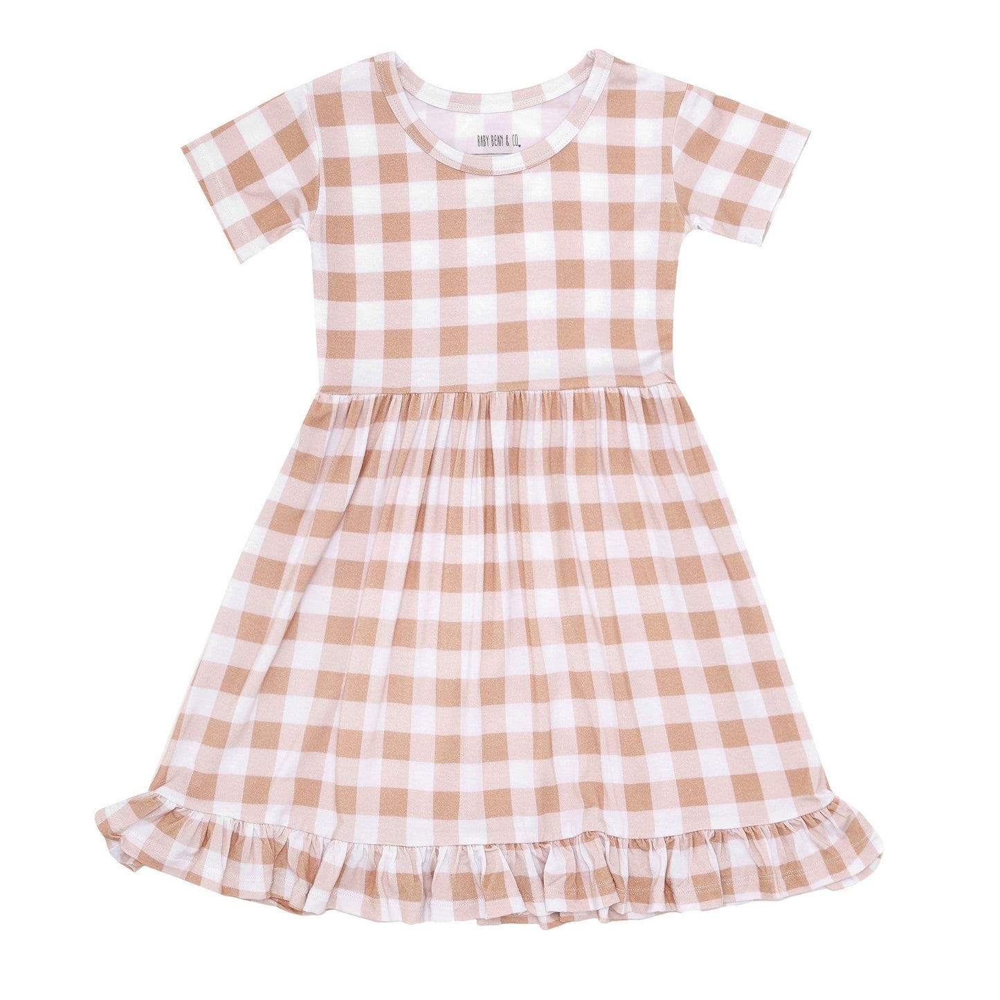 Autumn Gingham Twirl Dress