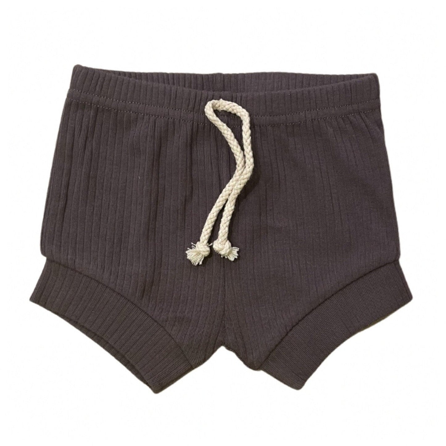 Ribbed Shorts - Coal