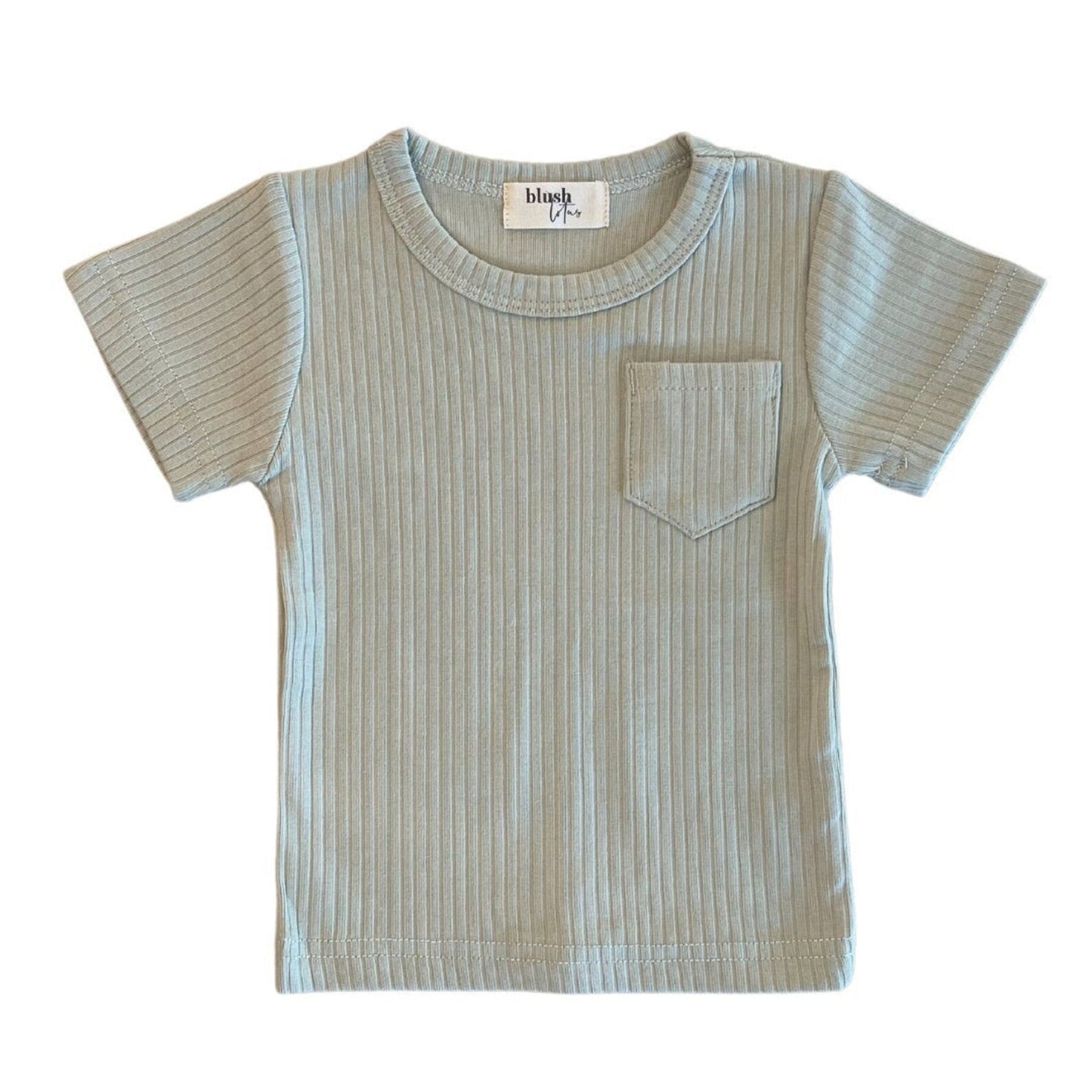 Ribbed Pocket Tee - Pistachio