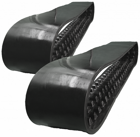 2 DuroForce Smooth Turf Tread Rubber Tracks Fits ASV SR80 18X4CX51 18" Wide