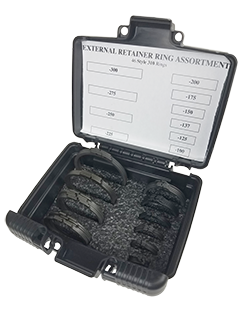 310 Kit - External Retainer Rings - 5 Each of 10 Common External Sizes
