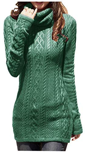 Womens Polo Neck Knit Long Sweater