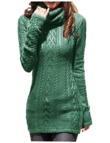 Womens Polo Neck Knit Long Sweater