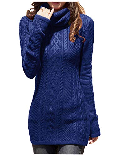 Womens Polo Neck Knit Long Sweater