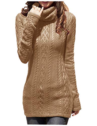 Womens Polo Neck Knit Long Sweater