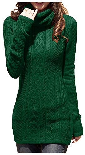 Womens Polo Neck Knit Long Sweater