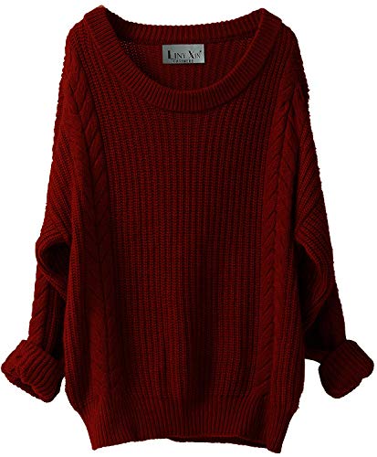 Womens Cashmere Oversized Loose Knitted Winter Sweater