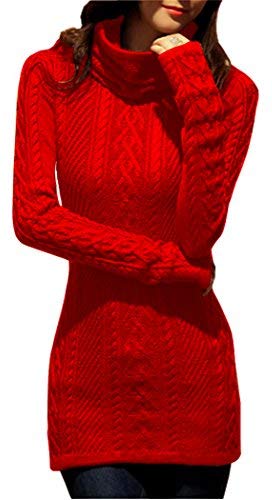 Womens Polo Neck Knit Long Sweater