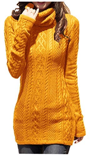 Womens Polo Neck Knit Long Sweater