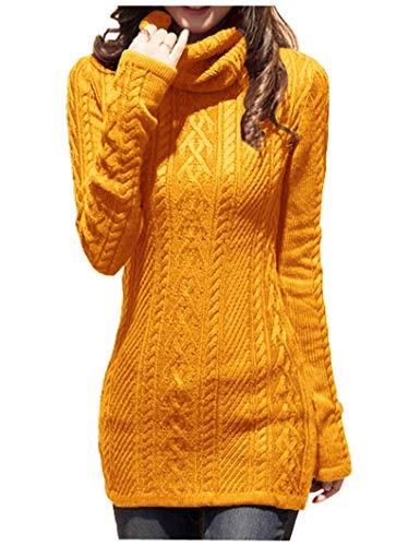 Womens Polo Neck Knit Long Sweater