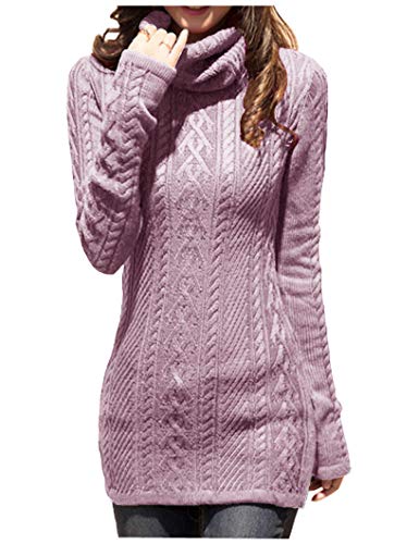 Womens Polo Neck Knit Long Sweater