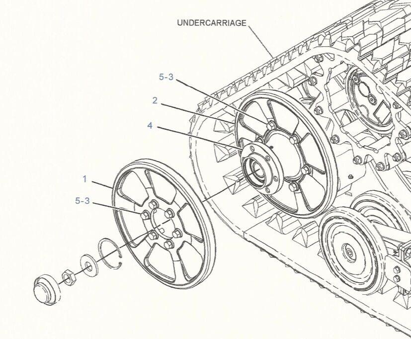 Undercarriage Kit Steel Idler 15" Wheel Kit For CAT 277D 287D 297D
