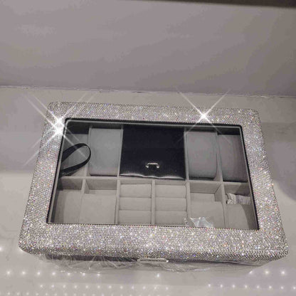 Sparkling Diamond Luxury Jewelry Storage Box