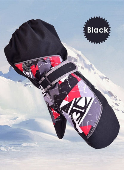 Childrens Winter Warm Ski Gloves Snow Mittens