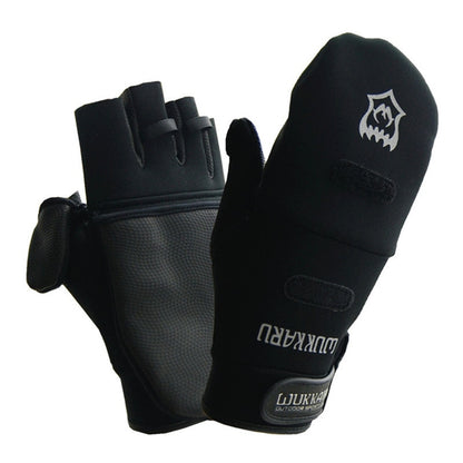 Fishing Gloves Flip Mitten Durable Anti-Slip Anti-Cut Waterproof Winter