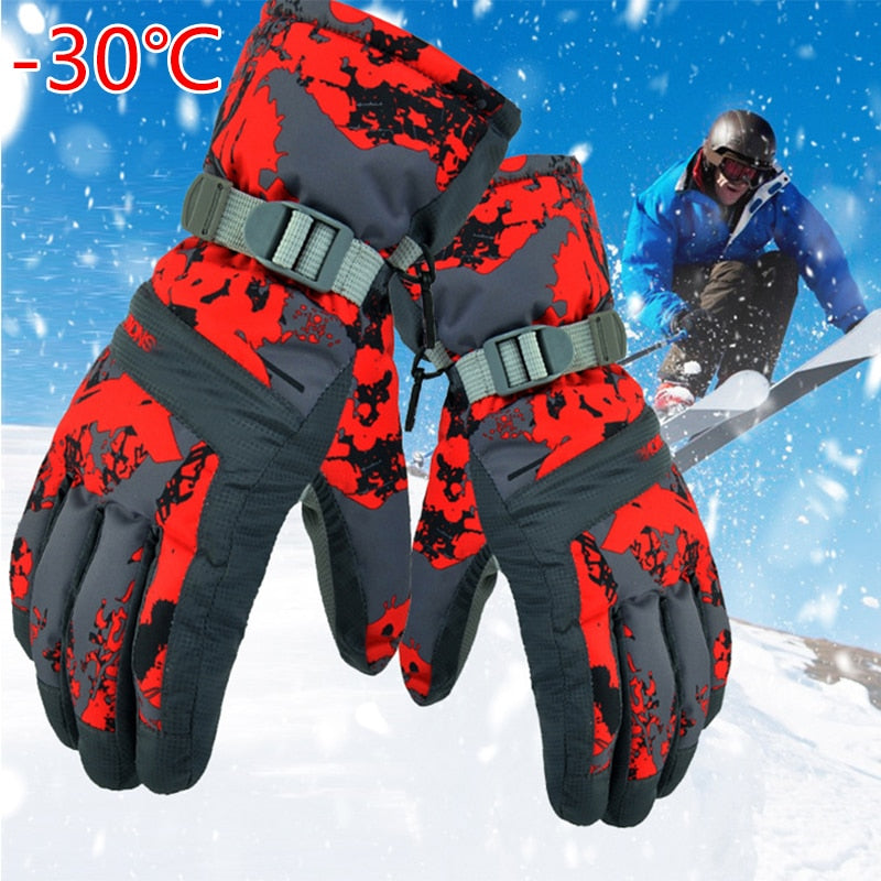 Ski Gloves Fleece Winter Windproof Waterproof Snow
