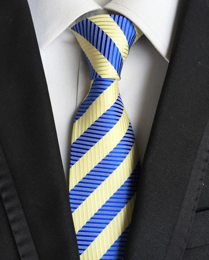 Fashion Silk Striped Plaid Mens Tie Classic Neckties