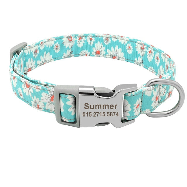 Customized Colorful Pet Collar Engraved ID Name Tag