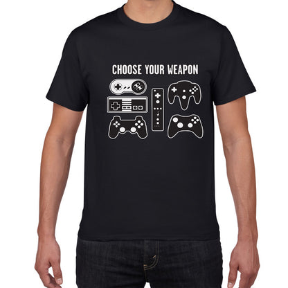 Mens Funny Choose Your Weapon Gamer Video Games Tshirt Top Tee