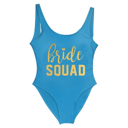 Bachelorette One Piece Swimsuit Bride Squad