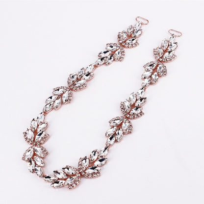 Silver Bridal Belt Rhinestone Waistband