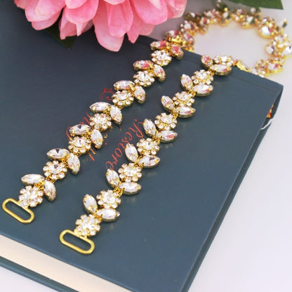 Silver Bridal Belt Rhinestone Waistband