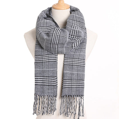 Mens Luxury Design Scarf Foulard Plaid Scarves Poncho Casual Winter