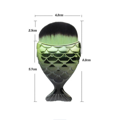 1-Piece Unique Mermaid Shaped Makeup Brush- Professional Use