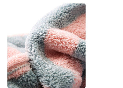 Striped Microfiber Quick Drying Hair Towel Bath Hat