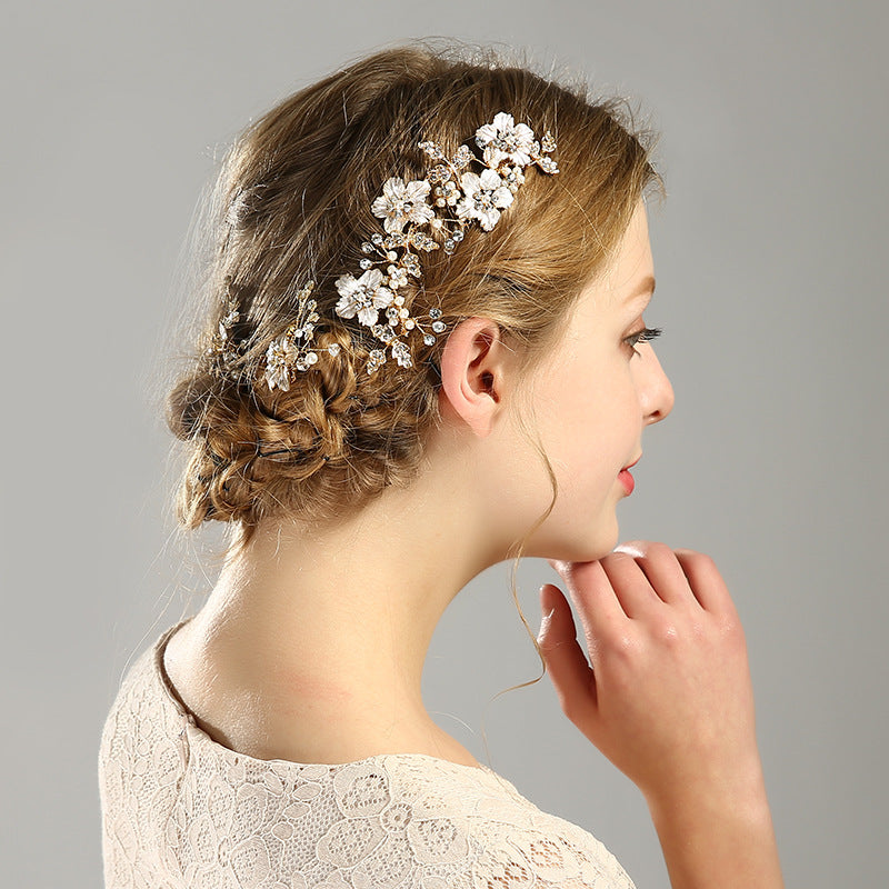 Wedding Boho Floral Hair Side Combs