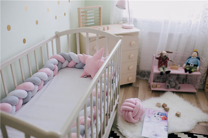 1M/2M/3M Baby Crib Bumper Bed Braid Knot Pillow Cushion  Protector  Room Decor