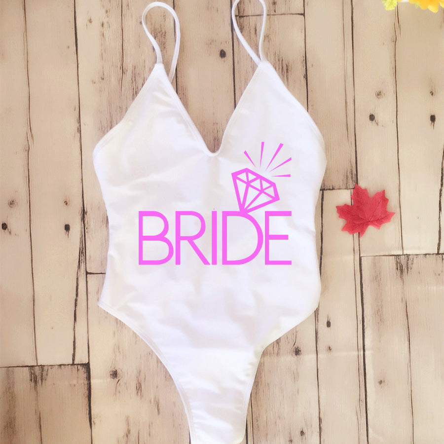 Team BRIDE One Piece Swimsuit Bachelorette