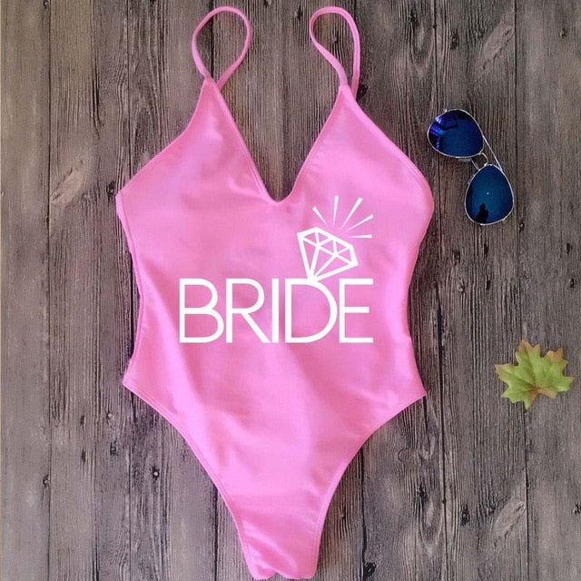 Team BRIDE One Piece Swimsuit Bachelorette