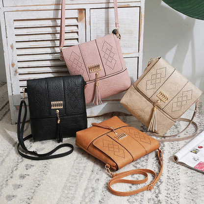 Womens Tassel Shoulder Handbag Clutch Crossbody Bag
