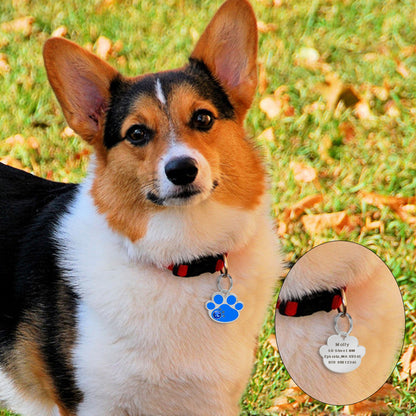 Paw Custom Dog Tag Pet Collar ID Name Tags