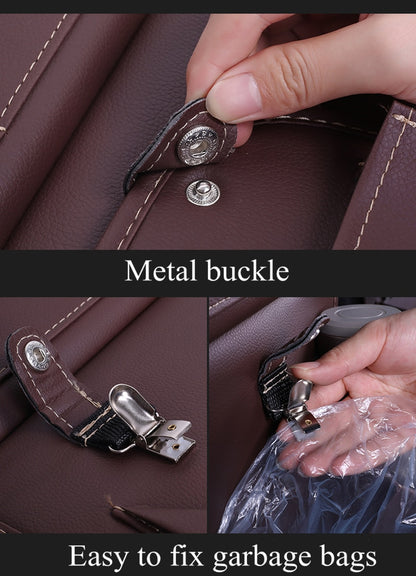 Leather Car Back Seat Table Organizer