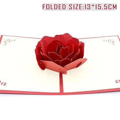 3D Pop Up Valentines Wedding Love Engagement Card